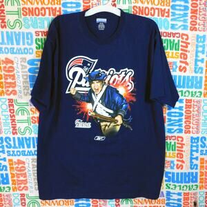 VTG Y2K Reebok New England Patriots Musketeer Graphic T Shirt Size XL Militia